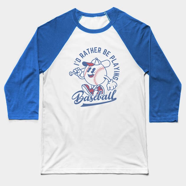 I'd Rather Be Playing Baseball Baseball T-Shirt by Bruno Pires